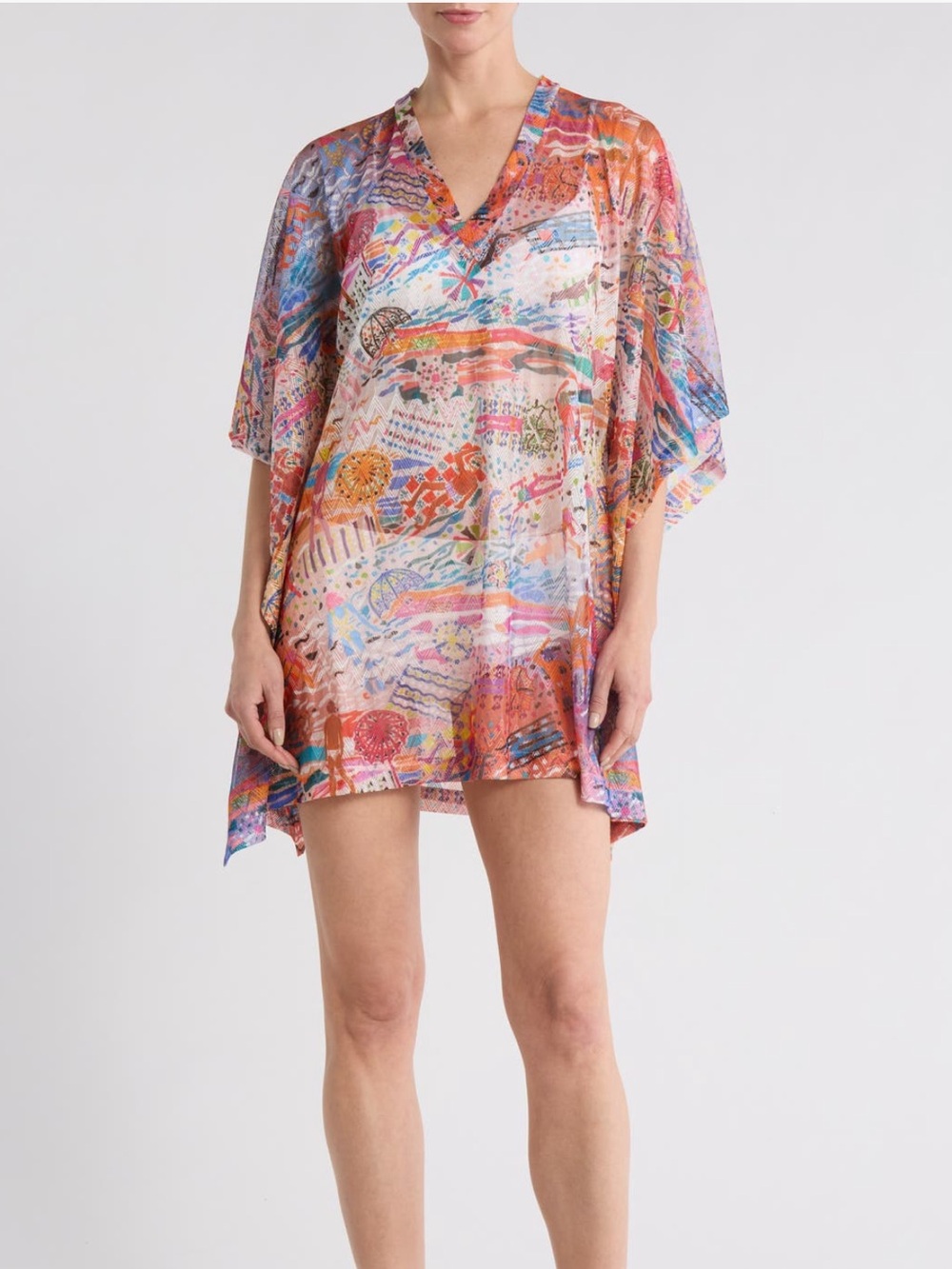 NWT Missoni Colorful Print Kaftan Swim Coverup Size S